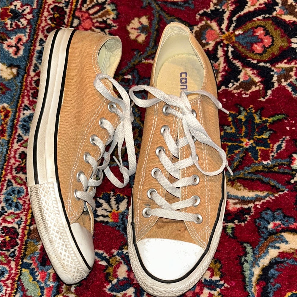 Converse Tan and White Sneakers